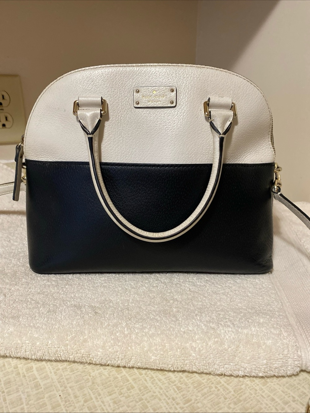 kate spade Two-Tone Black and White Dome Shoulder bag